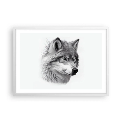 Plakát v bílém rámu - Alfa – bezpochybně - 70x50 cm