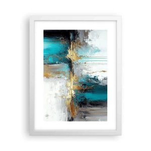 Plakát v bílém rámu - Všechno plyne - 30x40 cm