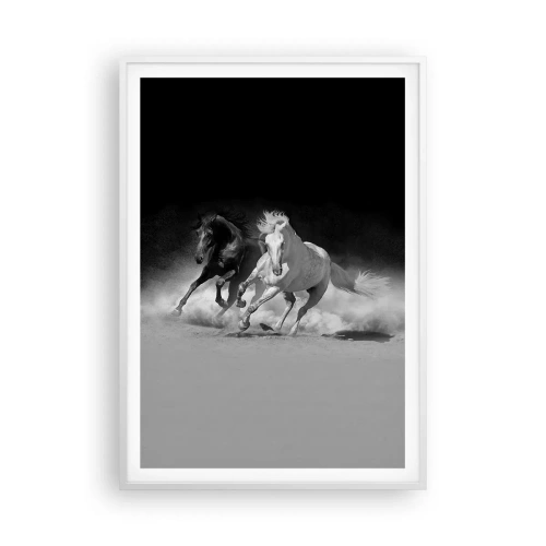 Plakát v bílém rámu - Cval svobody - 70x100 cm
