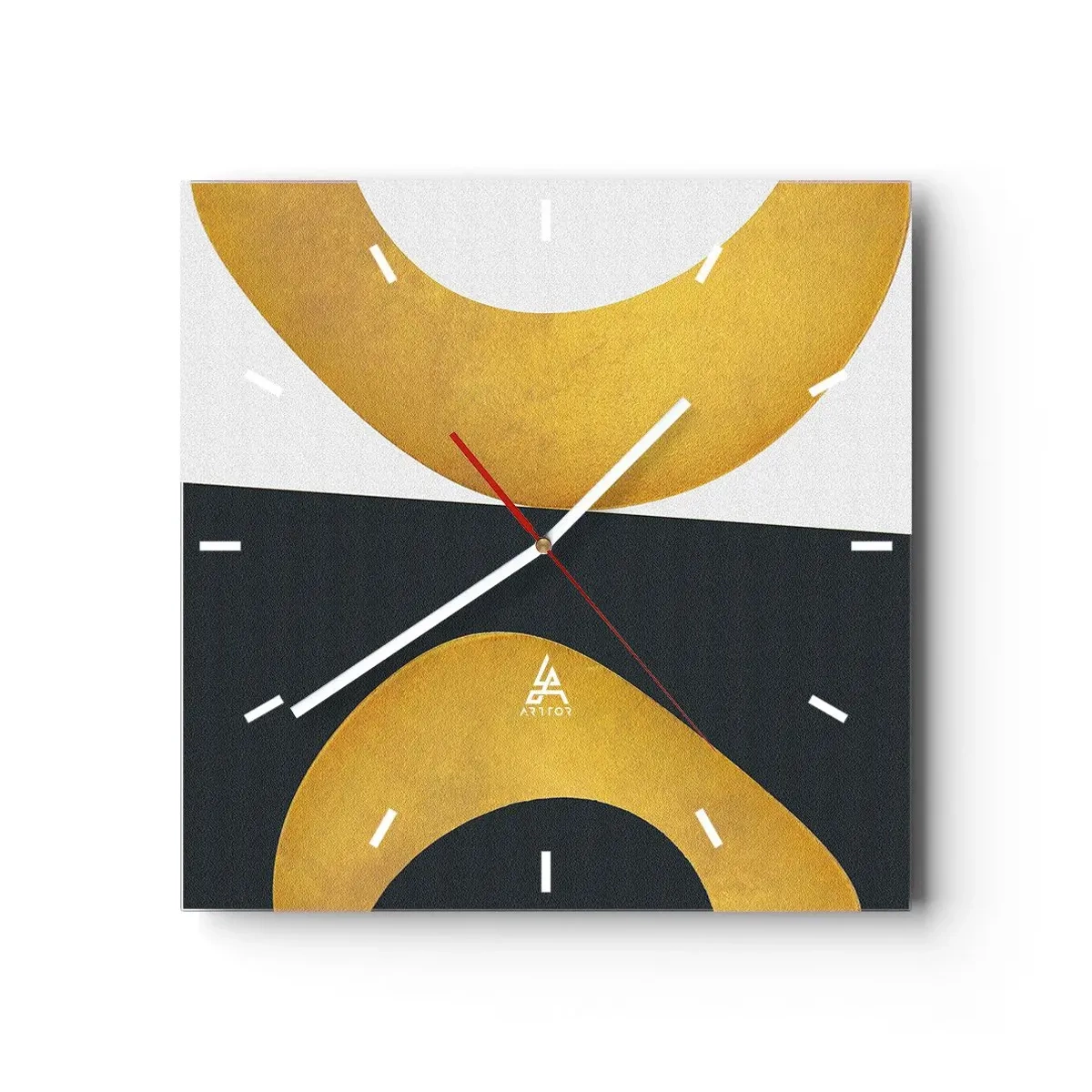 Nástěnné hodiny - Zaprvé: zlato - 40x40 cm