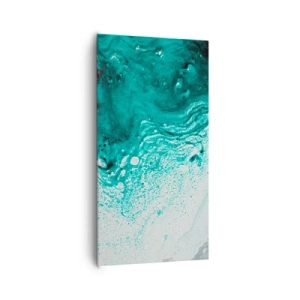 Obraz na plátně - Propadnout v bílé a tyrkysové - 65x120 cm