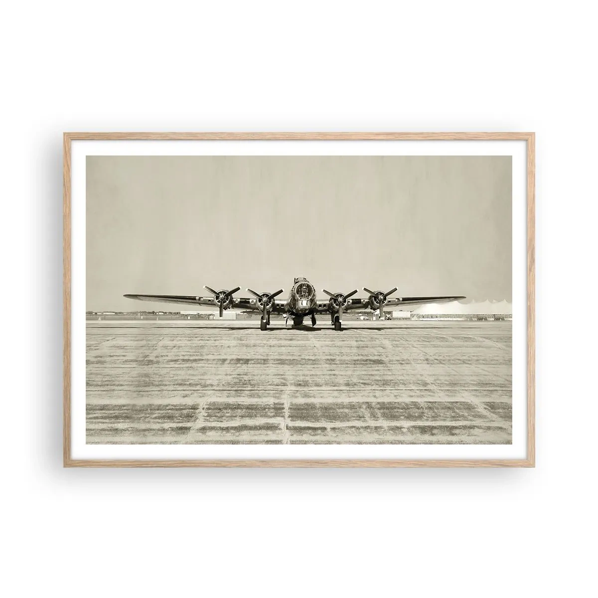 Plakát v rámu světlý dub - Jako vždy připraven - 100x70 cm