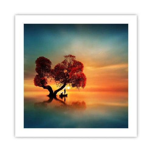 Plakát - Voda a ticho vesmíru - 50x50 cm