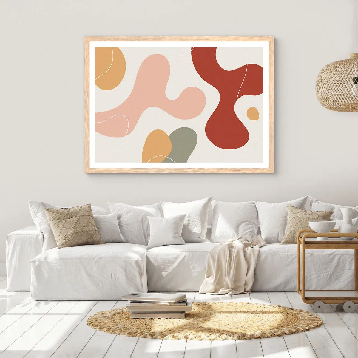 Plakát v rámu světlý dub - Klikyháky - 100x70 cm