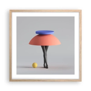 Plakát v rámu světlý dub - Surrealistická kompozice - 50x50 cm