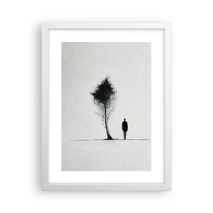 Plakát v bílém rámu - Všichni se touláme - 30x40 cm