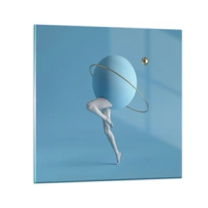 Obraz na skle - Šílenství planet - 70x70 cm