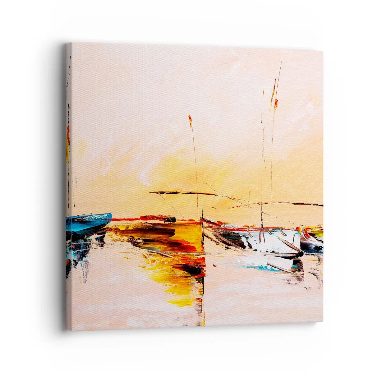 Obraz na plátně - Večer v přístavu - 30x30 cm