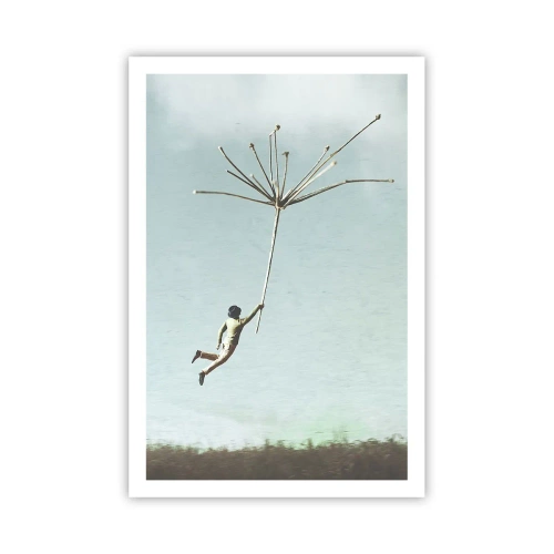 Plakát - Letající pampeliška - 61x91 cm