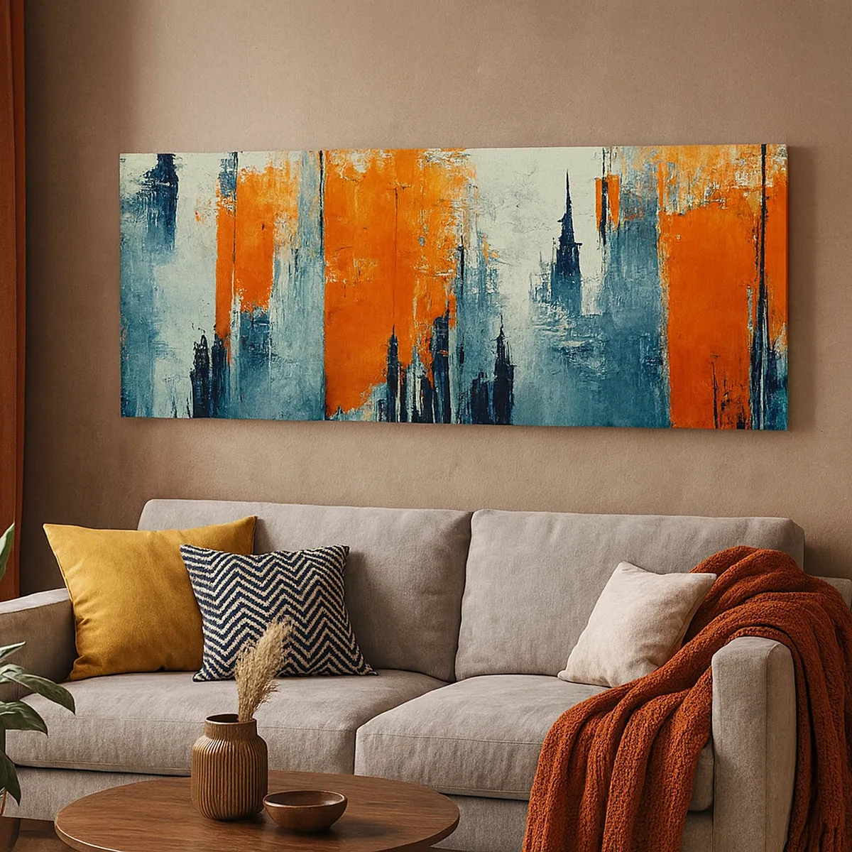 Obraz na plátně - Moderní krajina - 30x30 cm