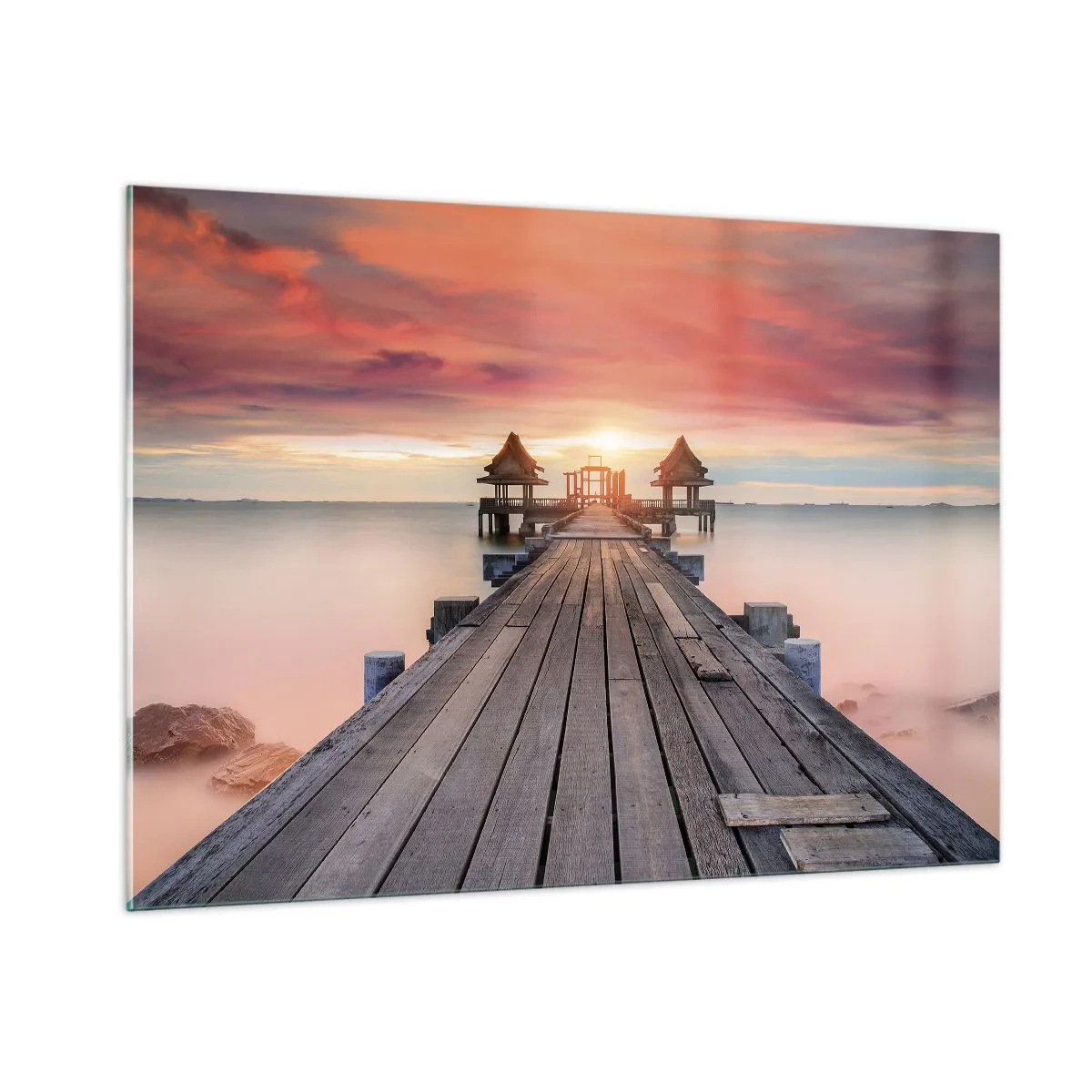 Obraz na skle - Západ na východě - 100x70 cm