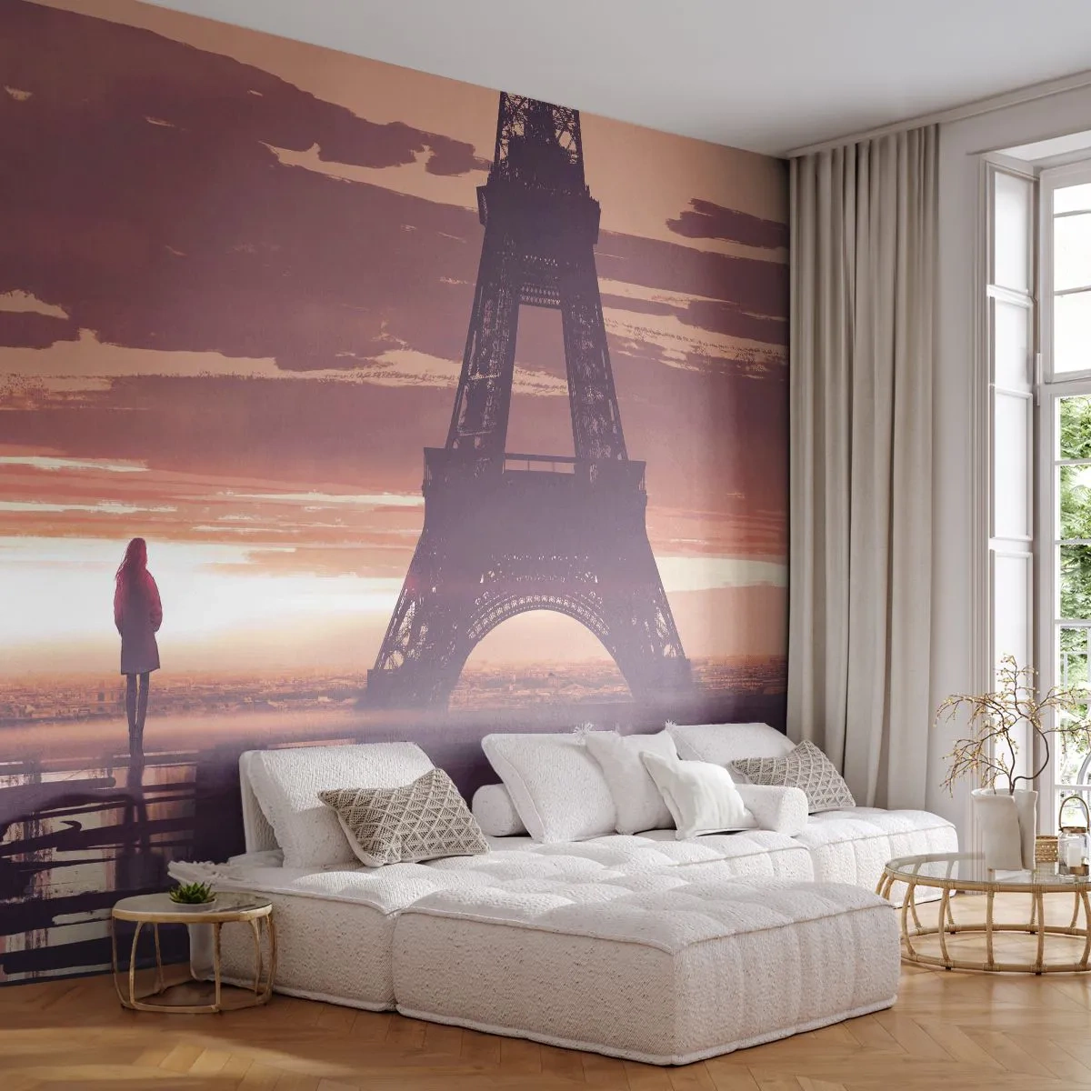 Fototapeta Standard Eco - Pouze ty dvě - Město, Eiffelova věž, Paříž - 400x280 cm