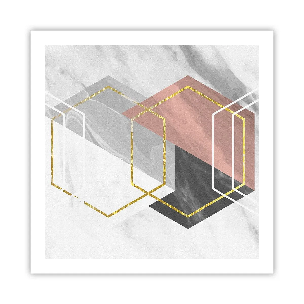 Plakát - Řetězová kompozice - 60x60 cm