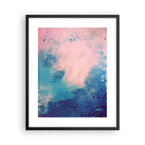 Plakát v černém rámu - Modrá objetí - 40x50 cm