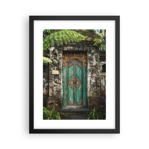 Plakát v černém rámu - Dveře do exotického světa - 30x40 cm