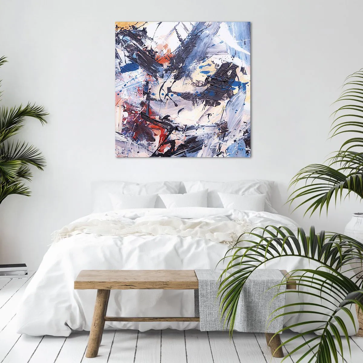 Obraz na plátně - Bláznivý tanec abstrakce - 40x40 cm