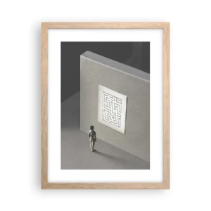 Plakát v rámu světlý dub - Kde to ale jsem? - 30x40 cm