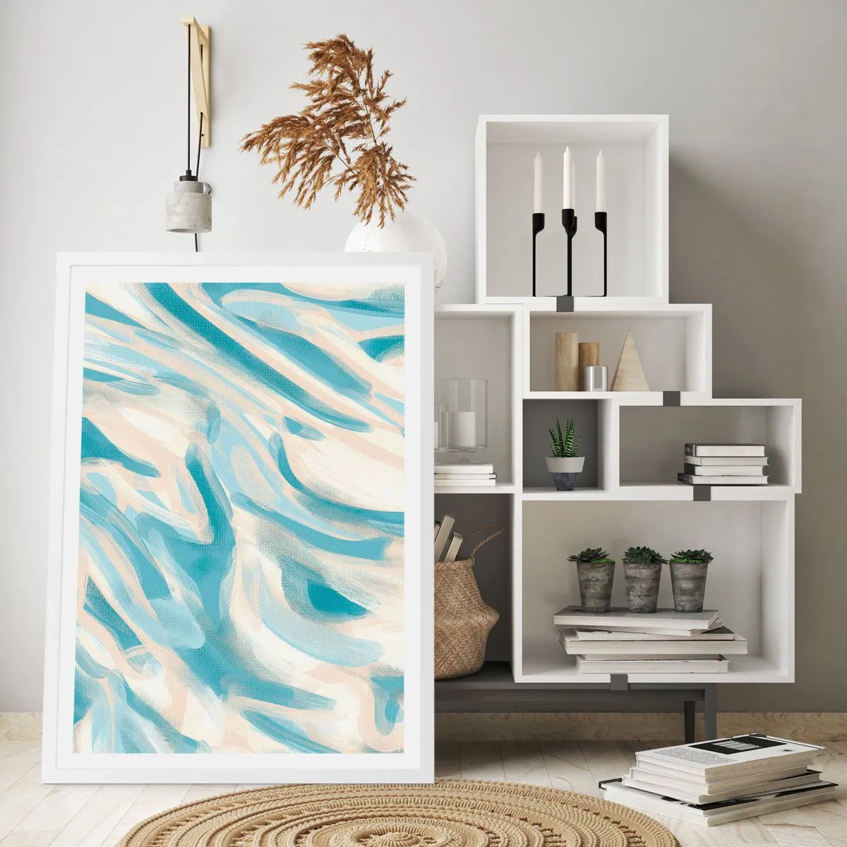 Plakát v bílém rámu - Jarní závany - 61x91 cm