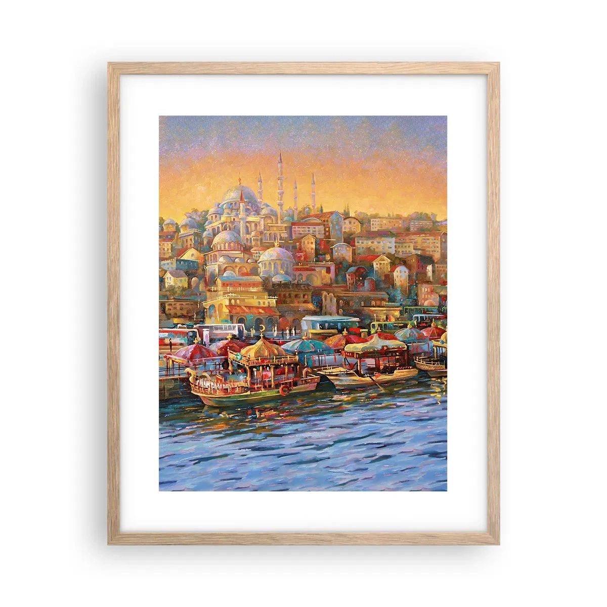 Plakát v rámu světlý dub - Istanbulský příběh - 40x50 cm