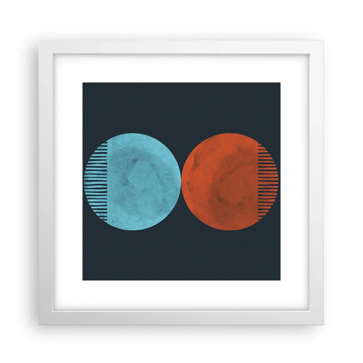 Plakát v bílém rámu - Pouze geometrie? - 30x30 cm