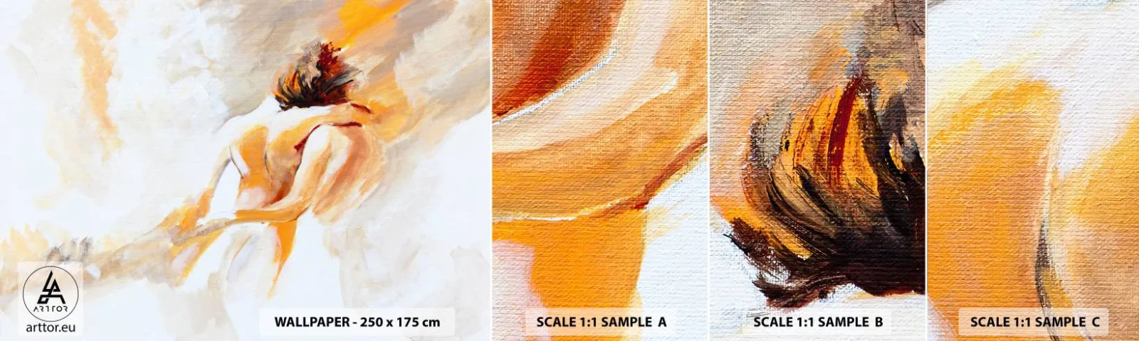 Vzor Fototapety Samolepicí Deluxe Sticker - Blízkost v nebi - Kus, Zamilovaný pár, Milovat - 100x30 cm