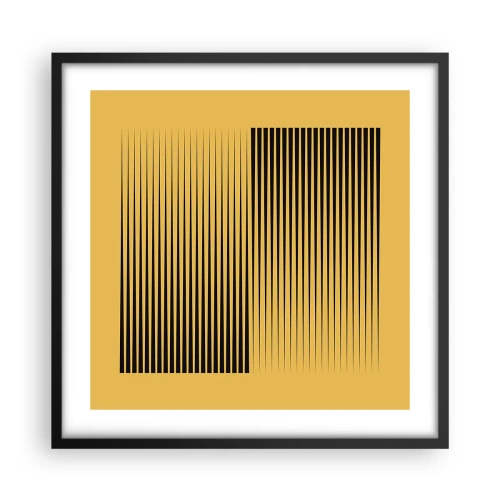 Plakát v černém rámu - Čtverec protikladů - 50x50 cm