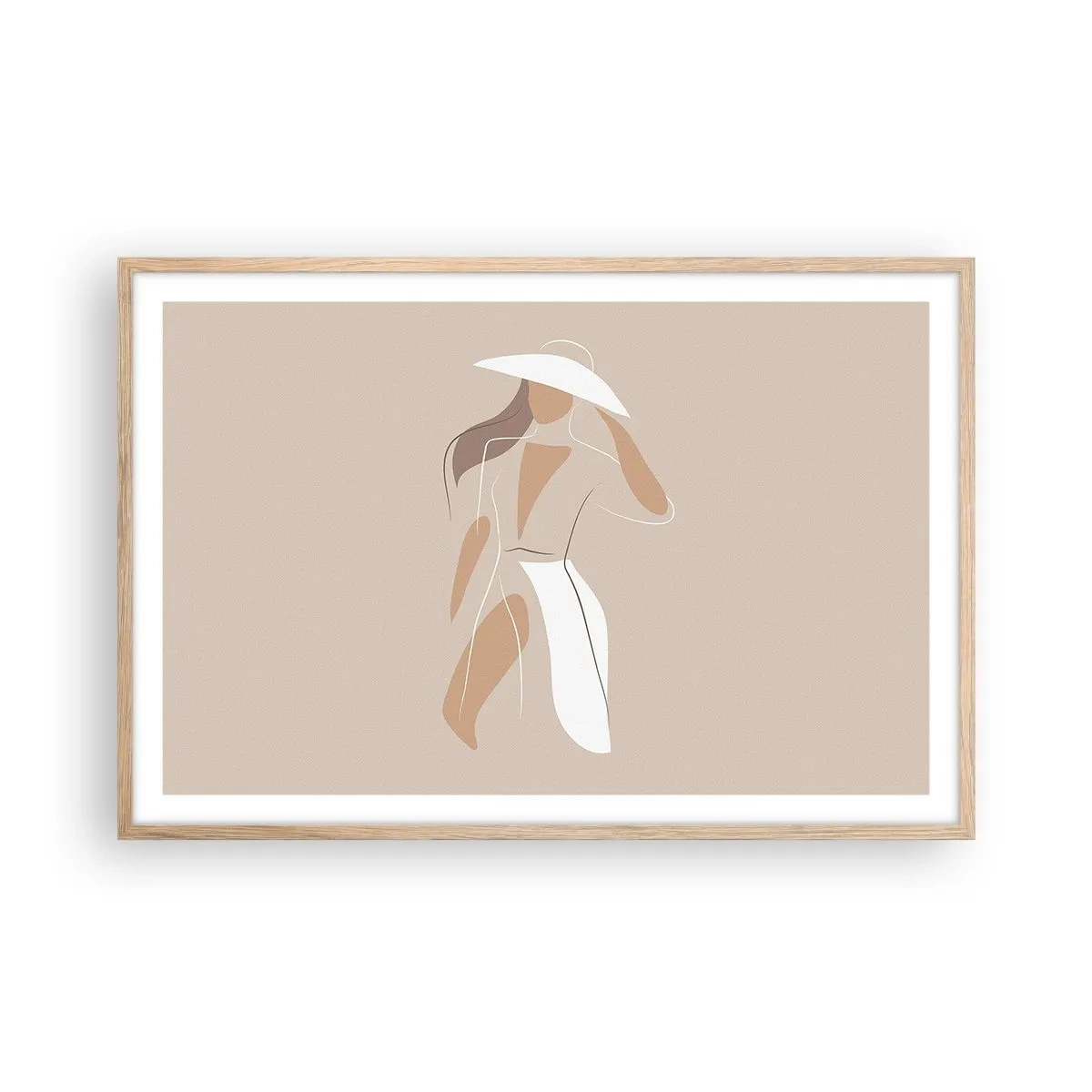 Plakát v rámu světlý dub - Móda je zábava - 91x61 cm