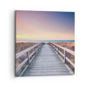 Obraz na plátně - Baltská večerní polární záře - 70x70 cm