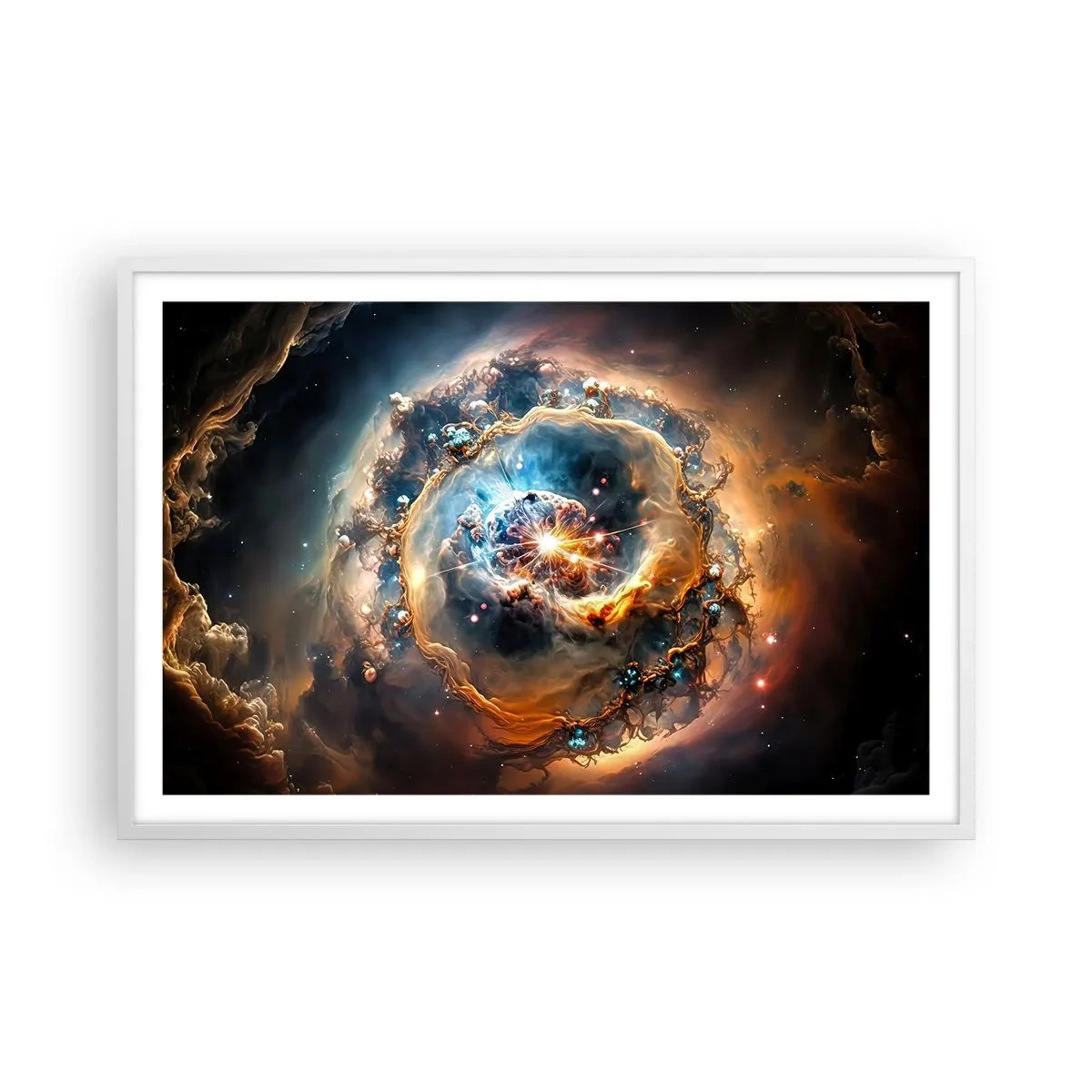 Plakát v bílém rámu - Začátek - 91x61 cm