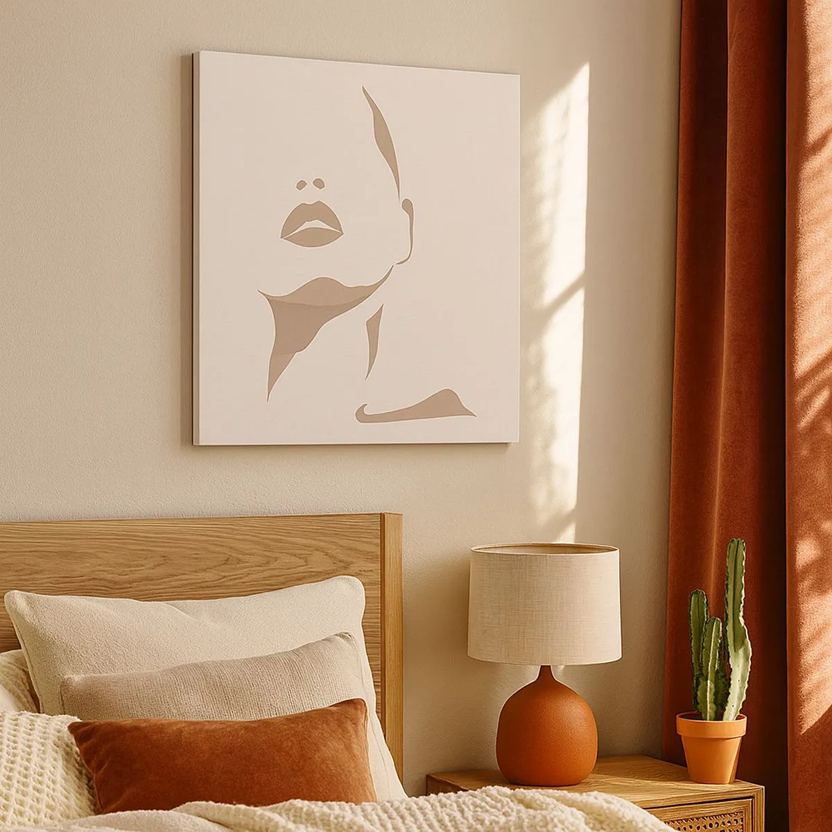 Obraz na plátně - Stvořená ze světla a stínu - 30x30 cm