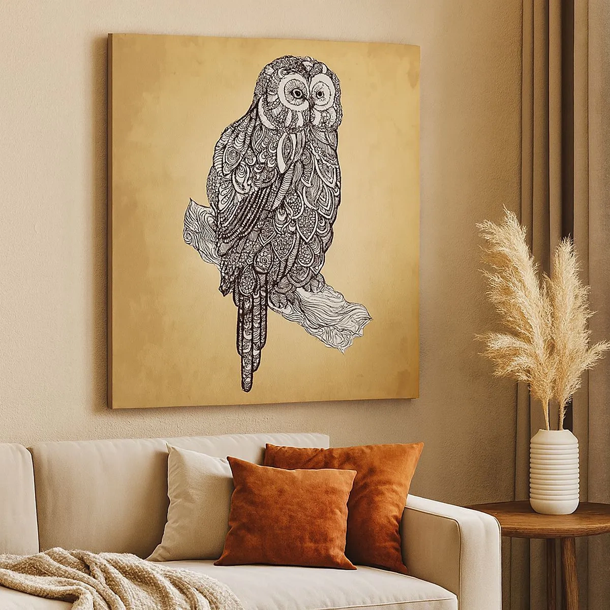 Obraz na plátně - Mistrovské ornamenty moudrosti - 30x30 cm