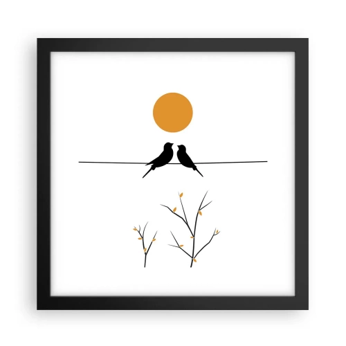 Plakát v černém rámu - Slavíčí večer - 30x30 cm