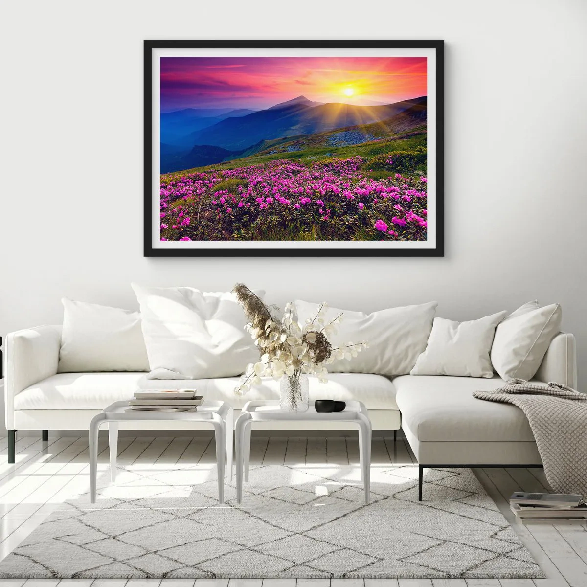 Plakát v černém rámu - …A kolem voní kosodřevina a voní byliny - 70x50 cm