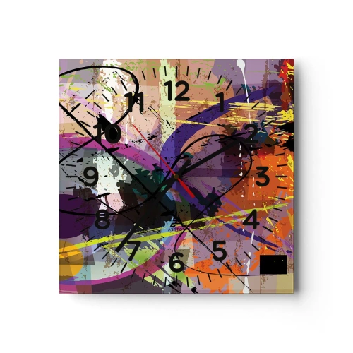 Nástěnné hodiny - Lze přímo nebo kolem - 30x30 cm
