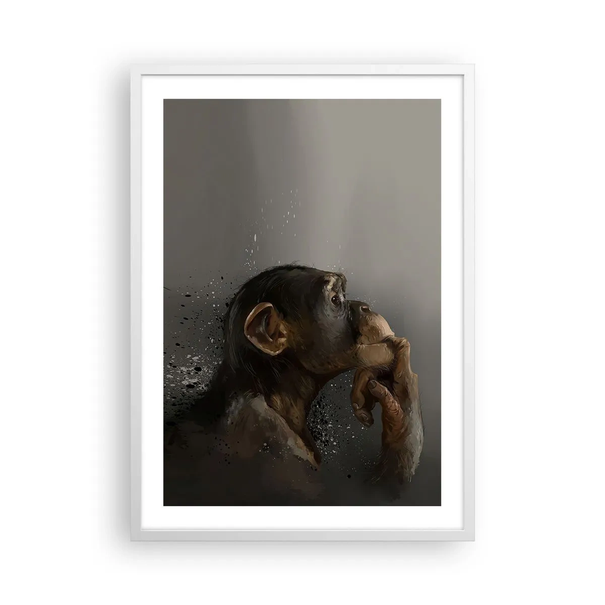 Plakát v bílém rámu - Určitě myslitel - 50x70 cm