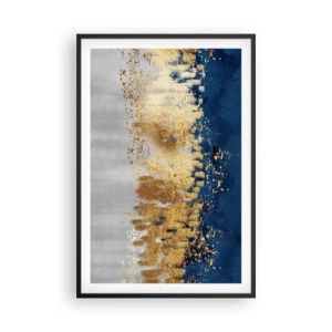 Plakát v černém rámu - Moderní kompozice s jiskrou - 61x91 cm