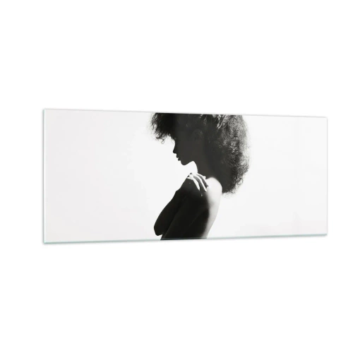 Obraz na skle - Jako květina na štíhlém stonku - 100x40 cm
