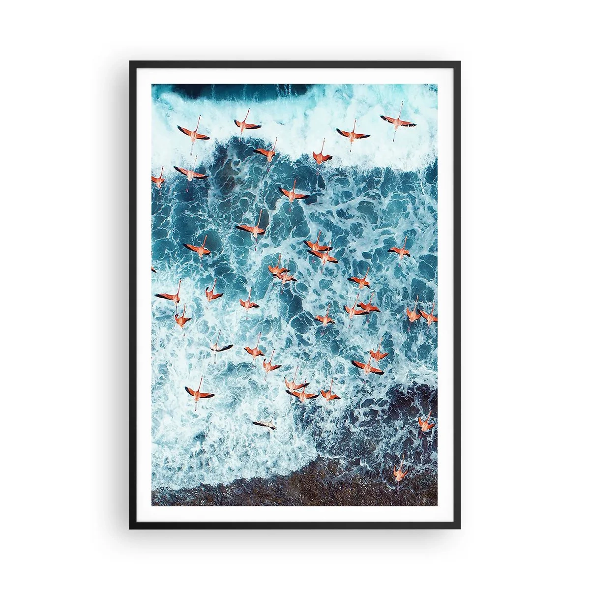 Plakát v černém rámu - Přímořský průvod - 70x100 cm