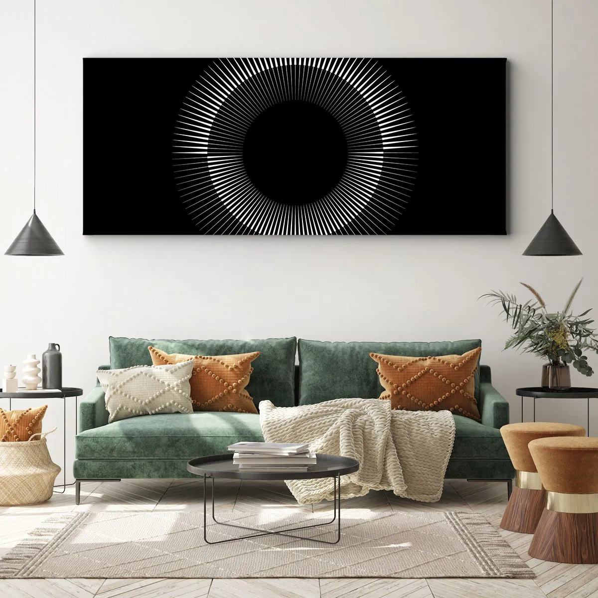 Obraz na plátně - Černé slunce - 100x40 cm