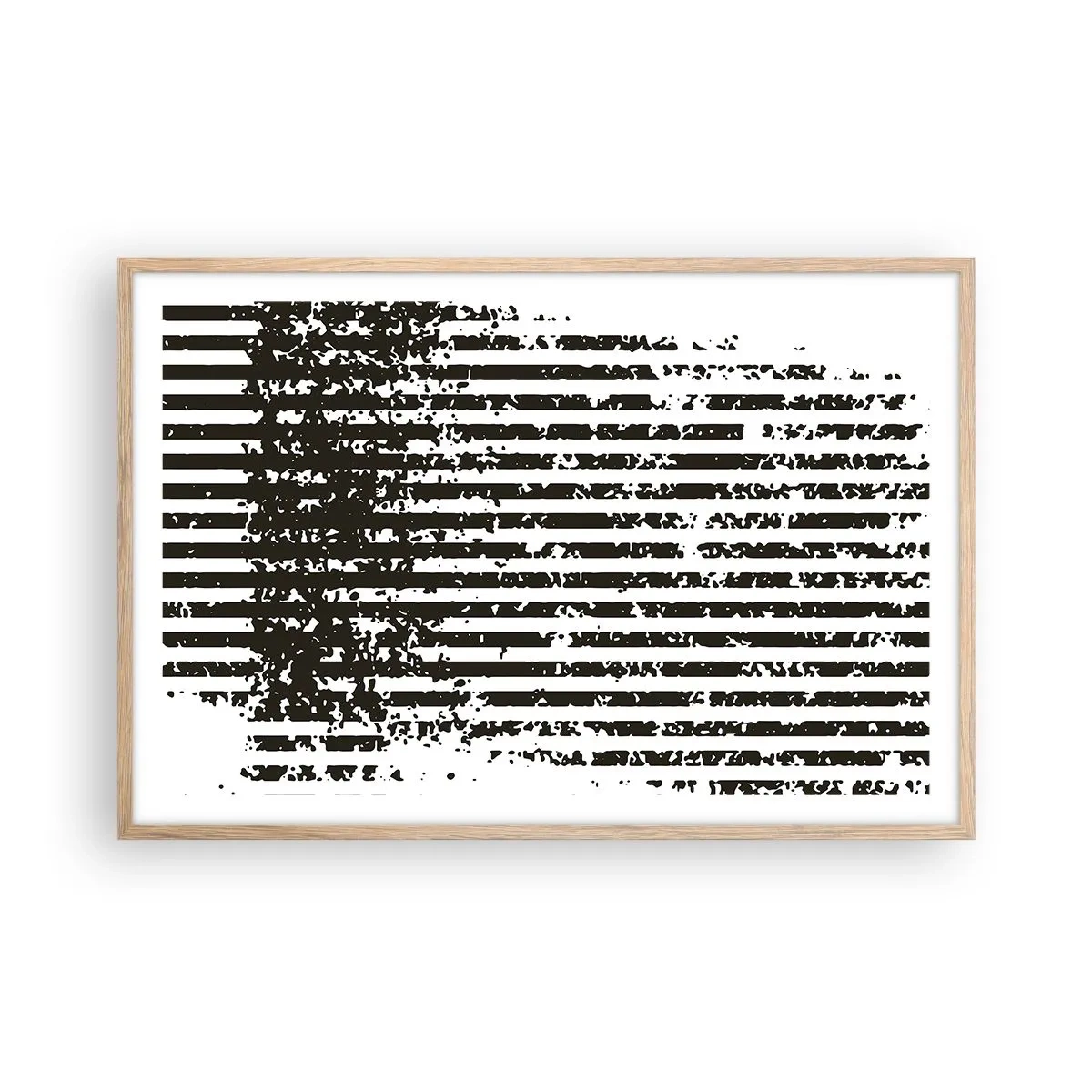 Plakát v rámu světlý dub - Rytmus a šum - 91x61 cm