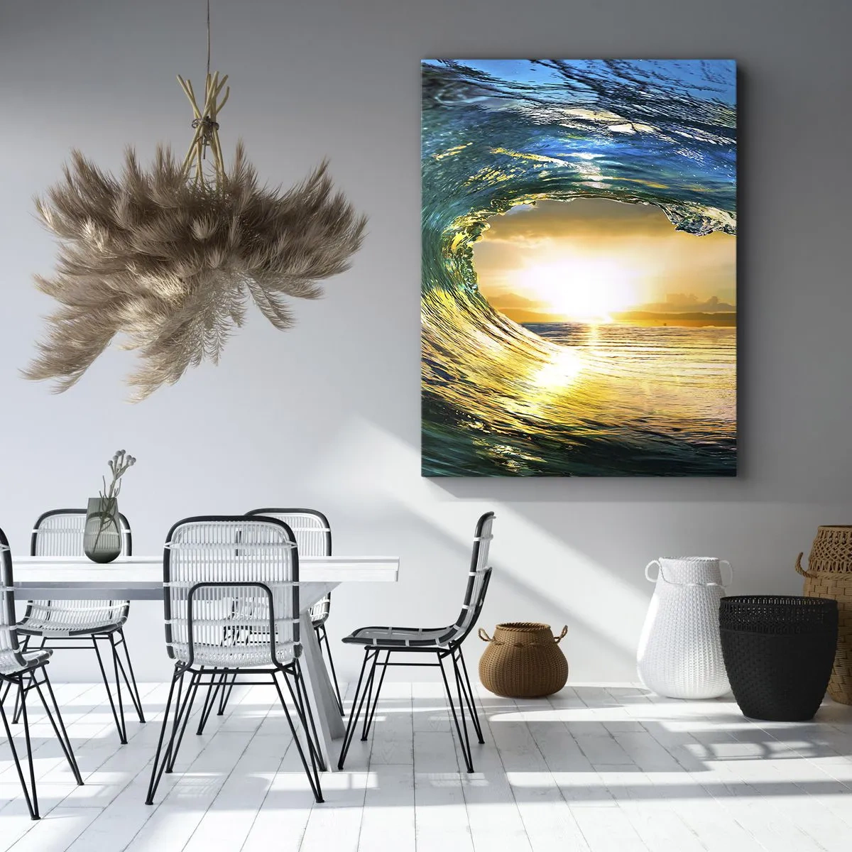 Obraz na plátně - Ve smaragdově-zlatém křišťálu - 50x70 cm
