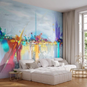 Fototapeta Standard Eco - Most radosti nad řekou života - Abstrakce, Kus, Surrealismus - 400x280 cm