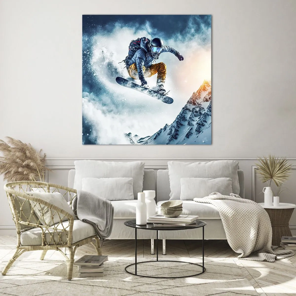 Obraz na skle - Extrémní emoce - 40x40 cm