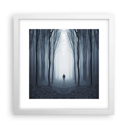 Plakát v bílém rámu - A všechno jednoduché a jasné - 30x30 cm