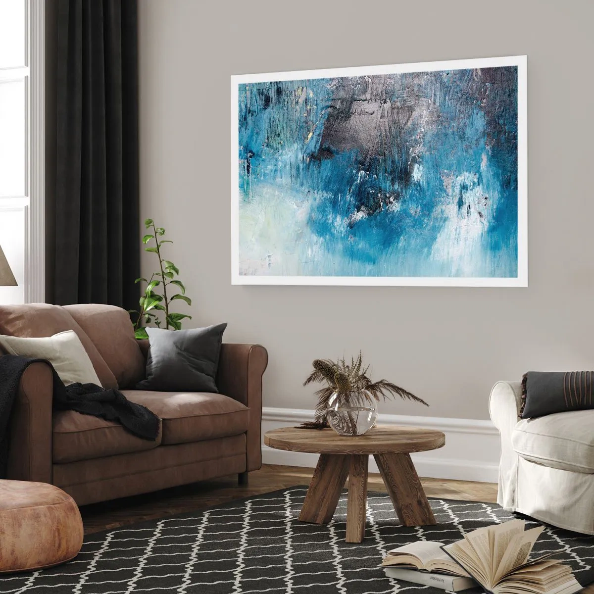 Plakát - Rapsodie v modrém - 50x40 cm