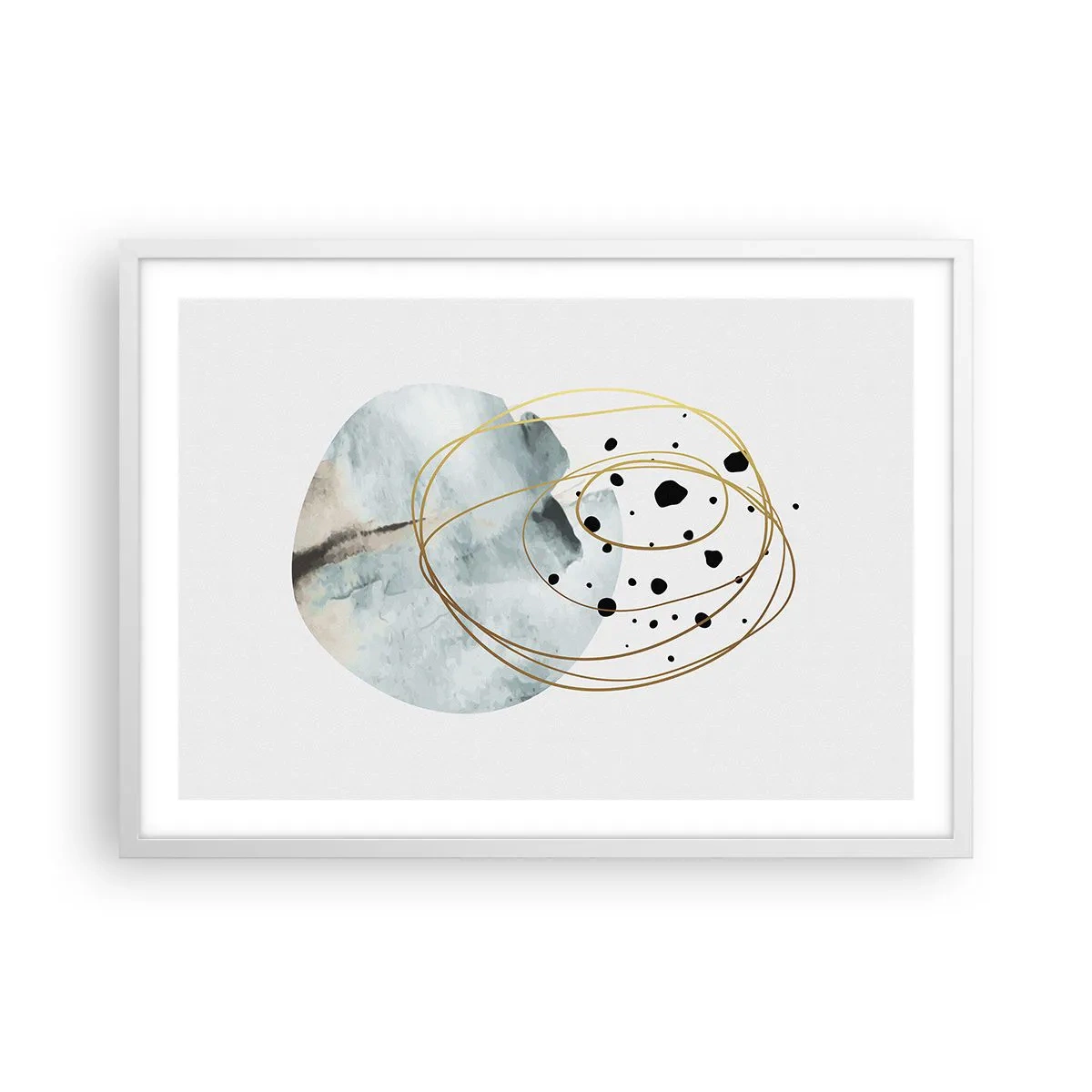 Plakát v bílém rámu - V objetí prostoru - 70x50 cm