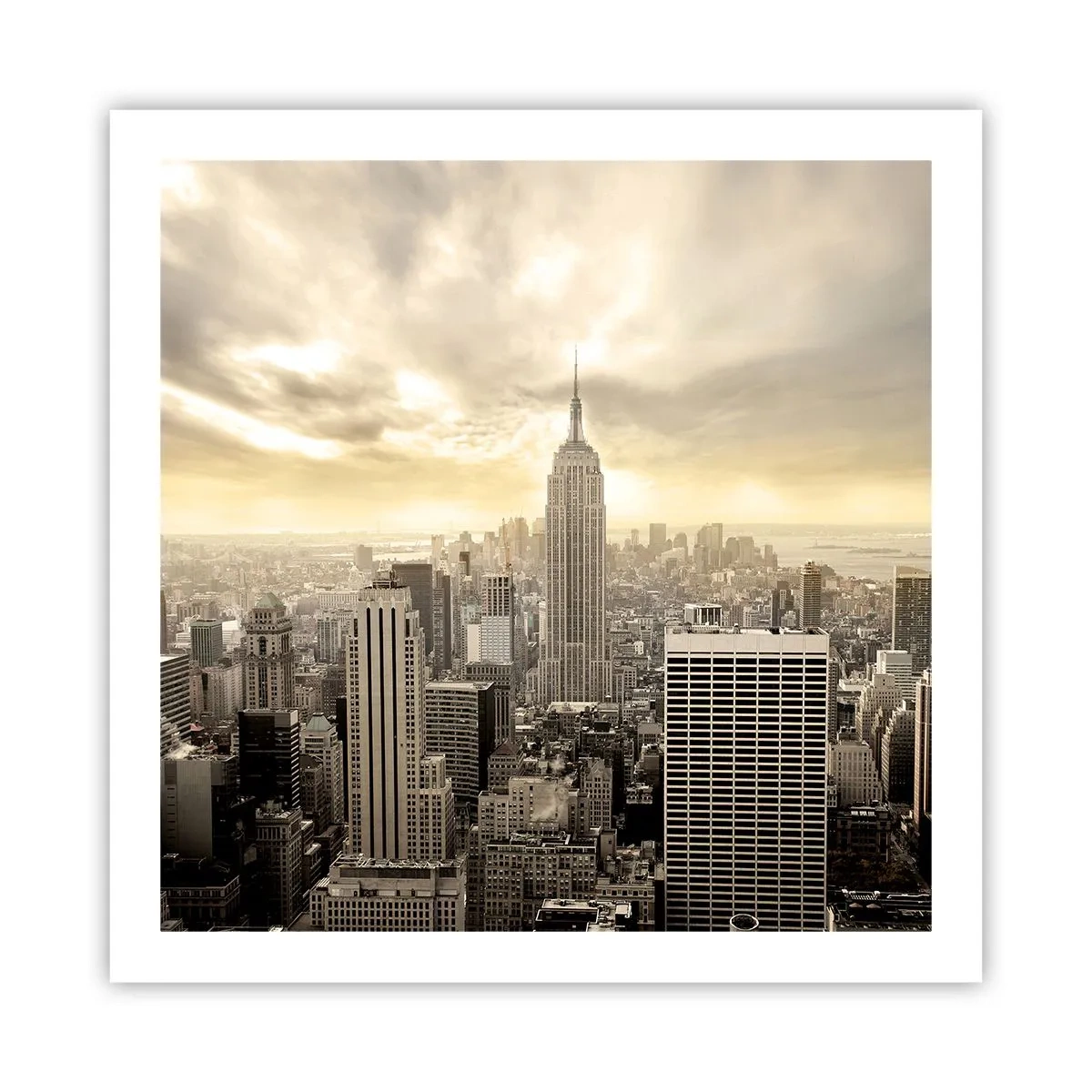 Plakát - New York utkaný z šedi - 60x60 cm