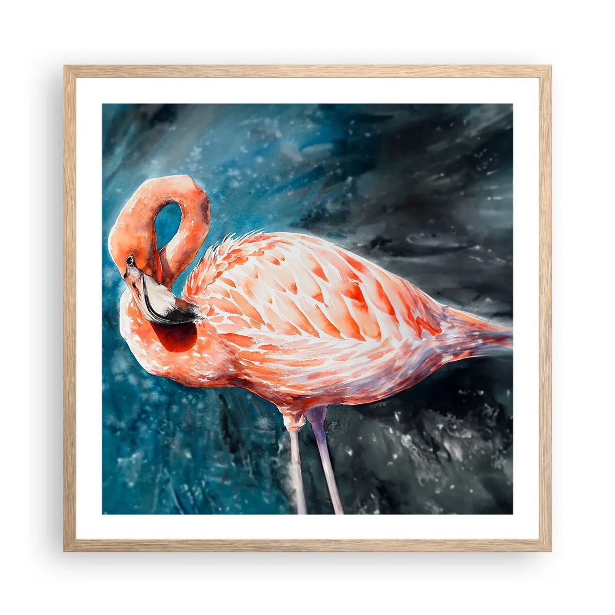 Plakát v rámu světlý dub - Dekorativní od přírody - 60x60 cm