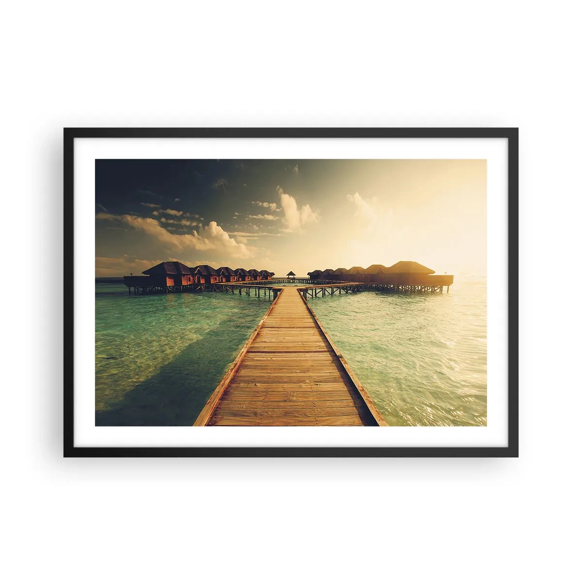 Plakát v černém rámu - Vřelé pozvání - 70x50 cm