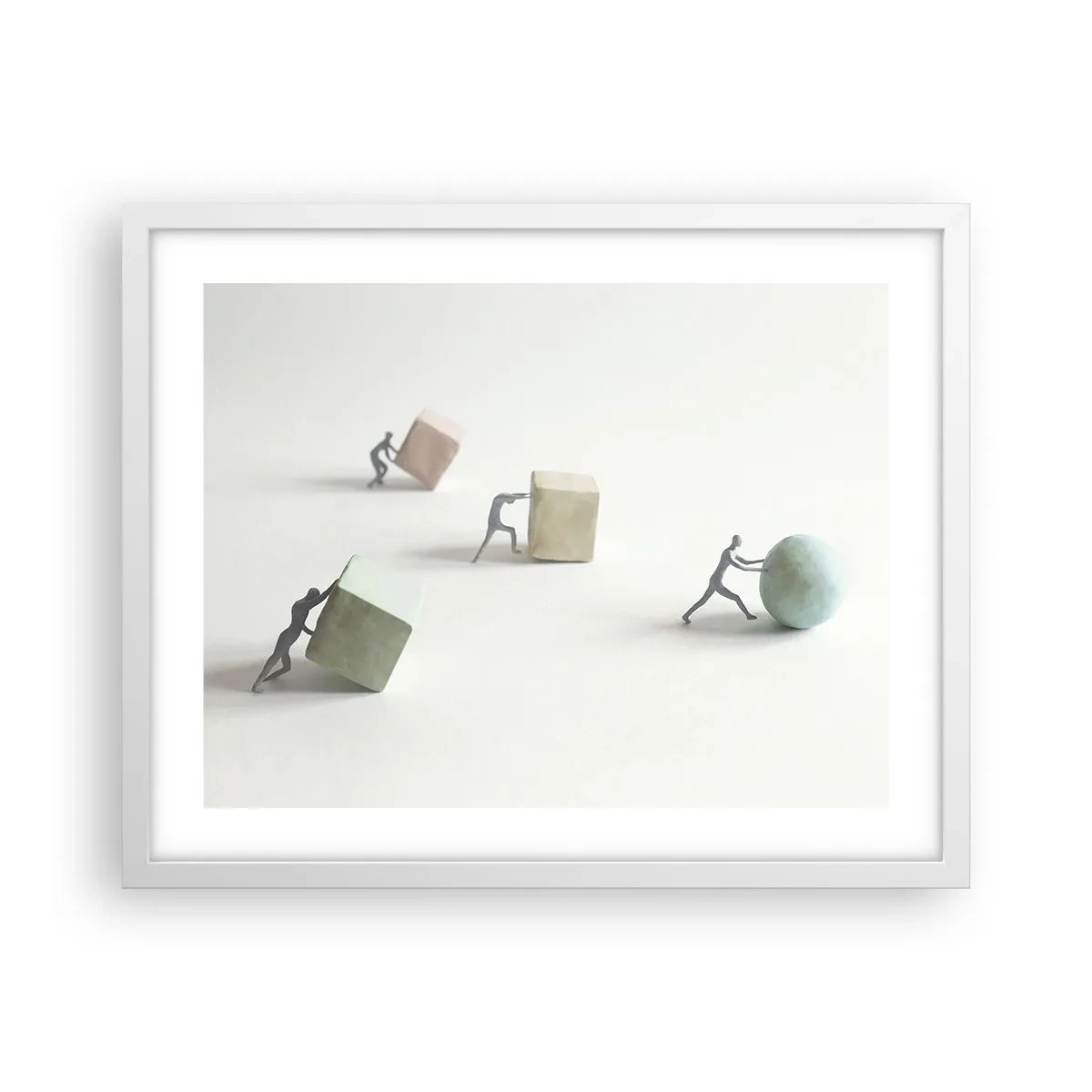 Plakát v bílém rámu - Život samotný - 50x40 cm